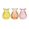 Flower-mouth Striped Colored Flower Bud Vase YD-SS-169
