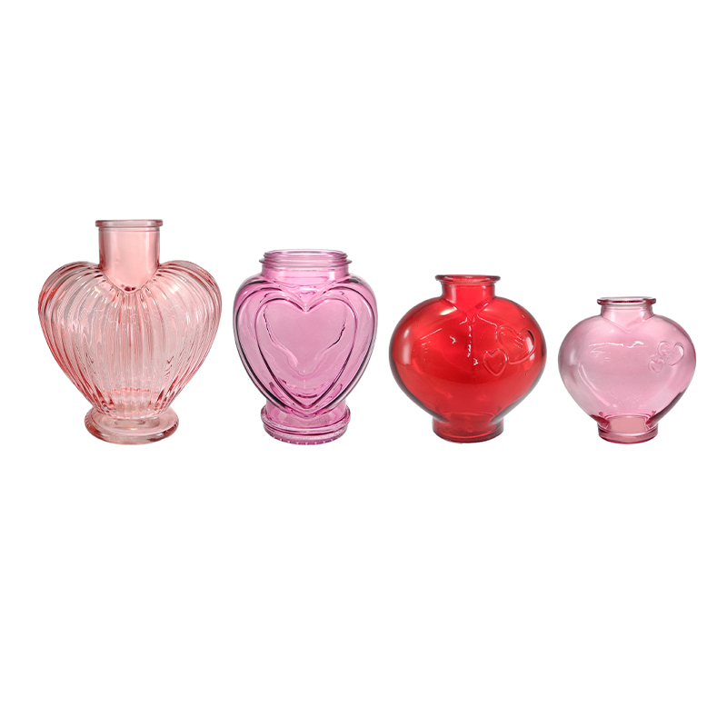 Valentine's Day Heart-shaped Colored Flower Vase YD-VL-100