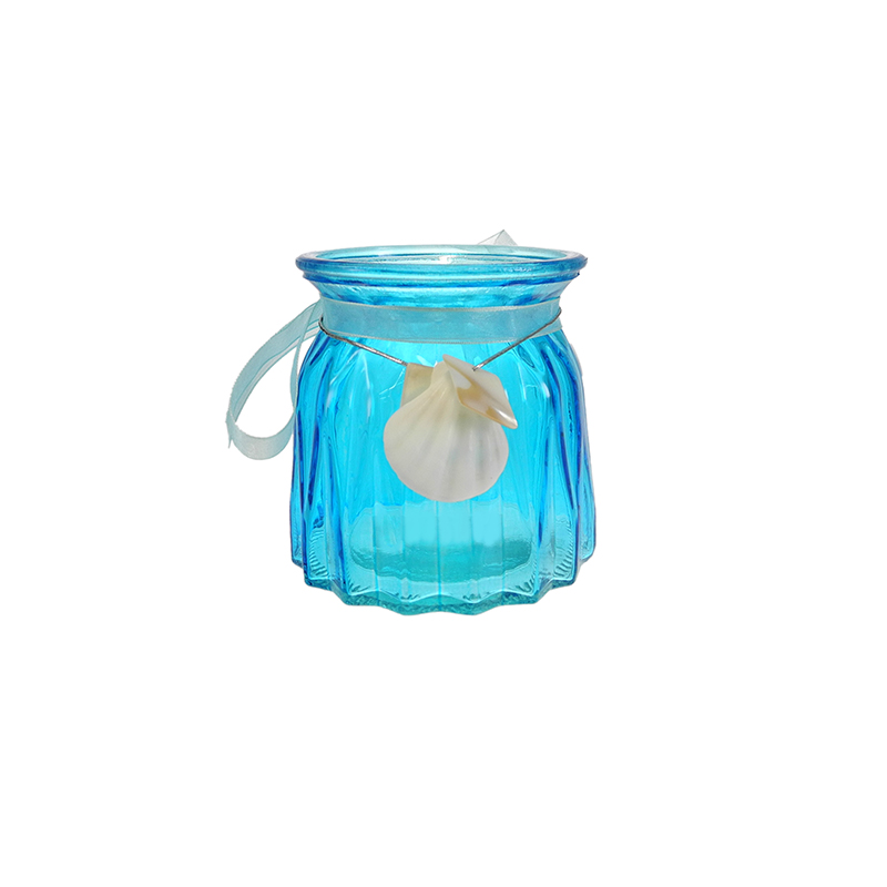 Hanging Rope Decoration with Colored Glass Flower Vase YD-OBS-159