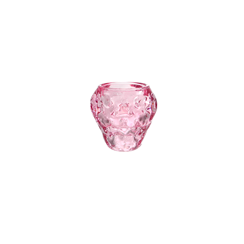 Valentine's Day Strawberry-colored Glass Candlestick YD-VL-085