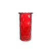 Diamond-patterned Valentine's Day Colored Glass Flower Vase YD-VL-098