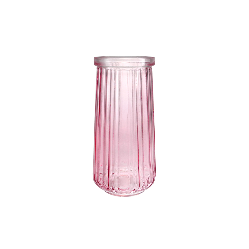 Valentine's Day Striped Spray-Painted Glass Vase YD-VL-093