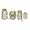 Flower-decorated Woven Glass Bottle YD-ACC-078
