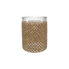Straight-shaped Brown Woven Glass Bottle YD-ACC-068