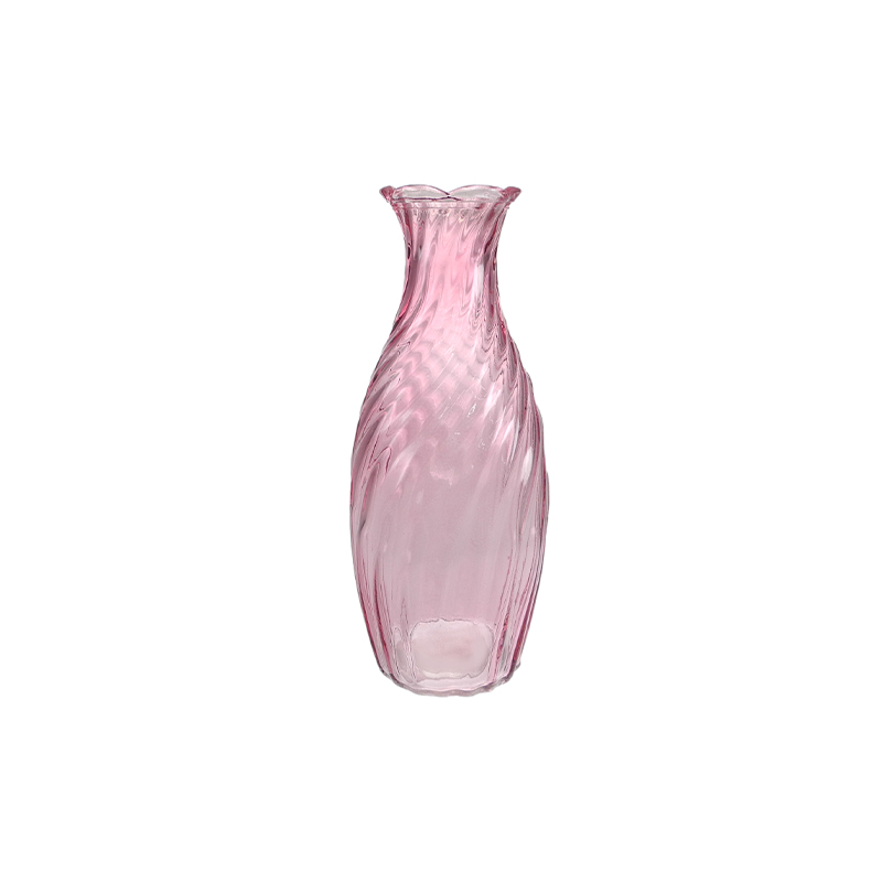Checkered Pattern Colored Glass Vase YD-VL- 096