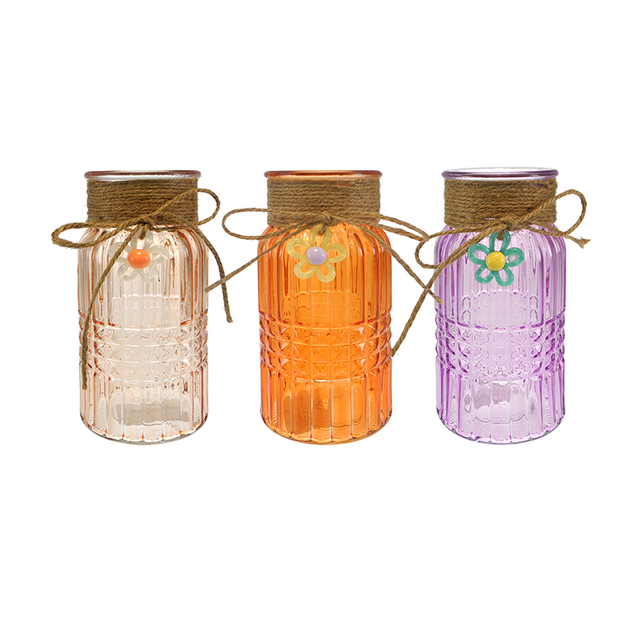 Rope-decorated Colored Flower Bud Vase YD-SS-172