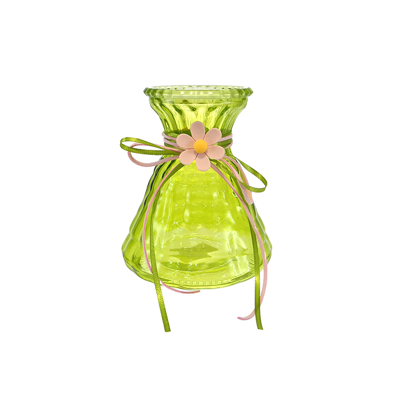 Green Gradient Spray-painted Glass Vase YD-SS-173