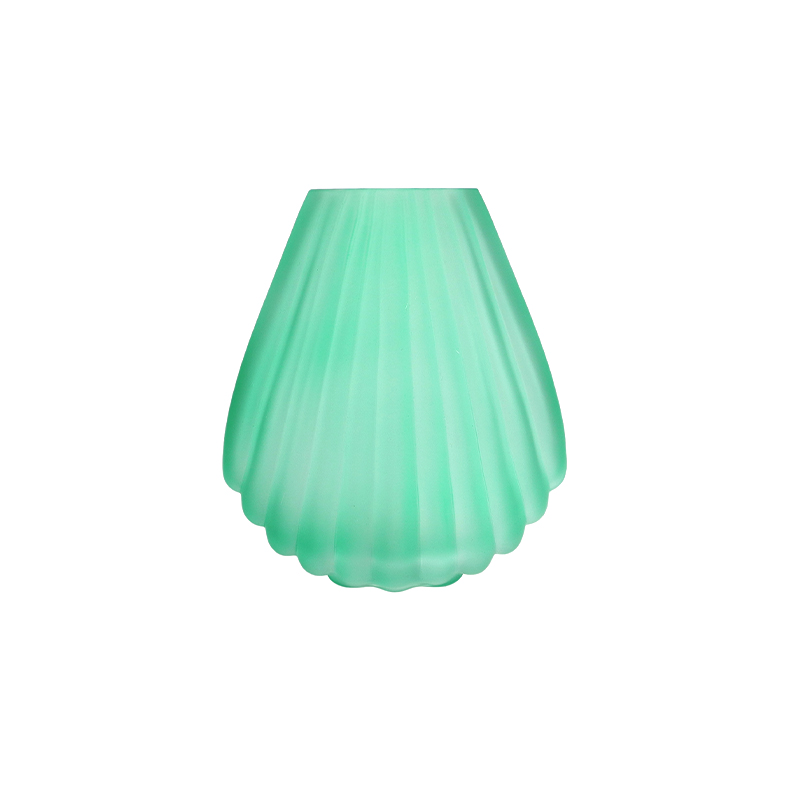 Polished Green Glaze Shell-shaped Vase YD-OBS-155