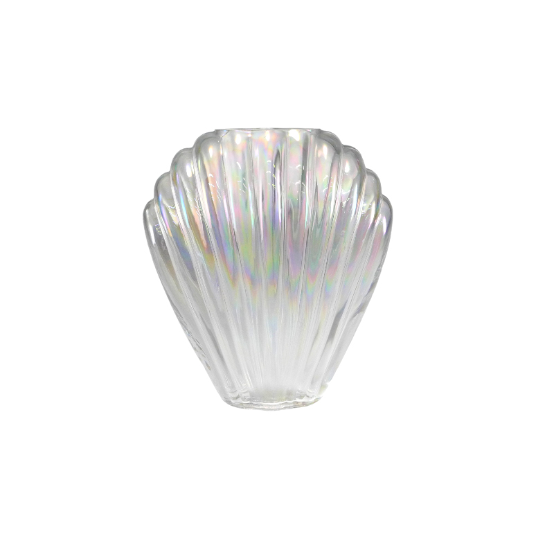 Colorful Plated Shell Glass Vase YD-OBS-163