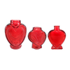 Valentine's Day Red Heart-shaped Glass Vase YD-VL-099