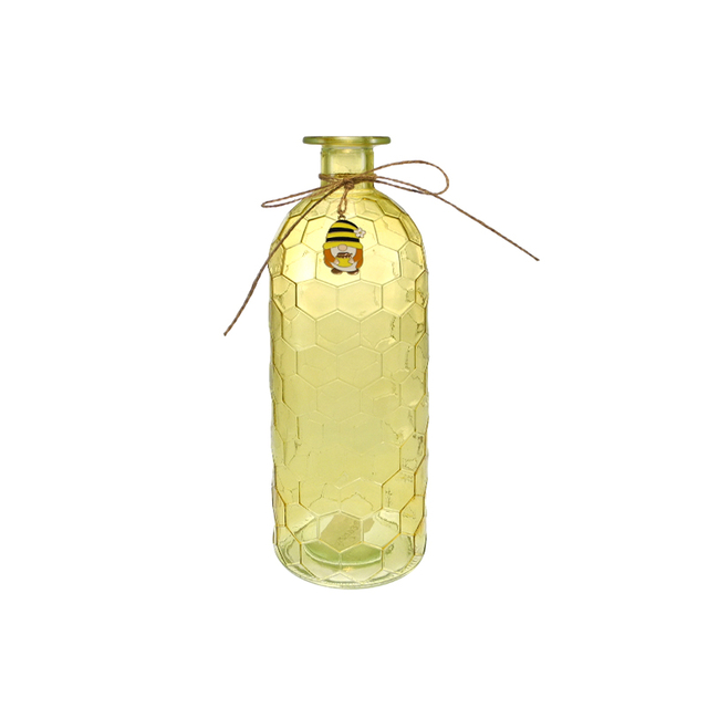 Honeycomb-patterned Colored Glass Vase YD-SS-176