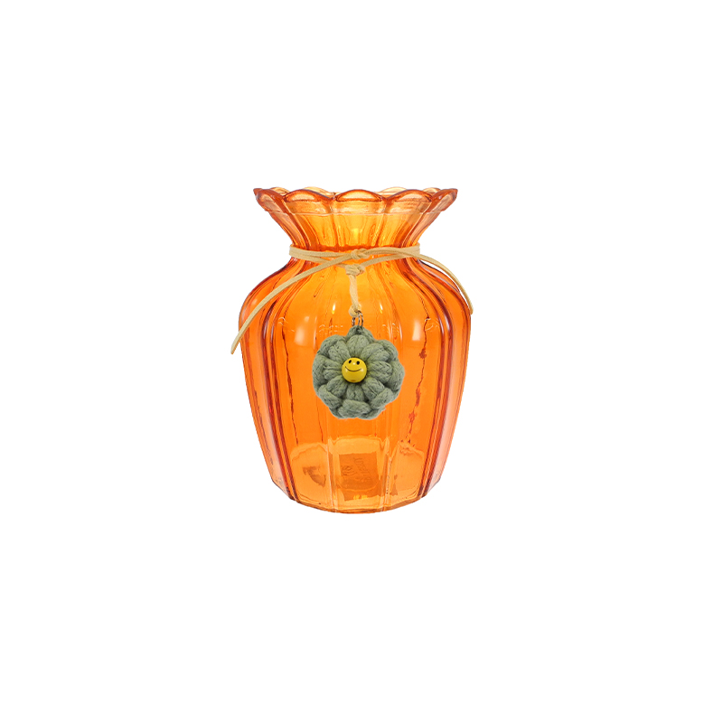 Woven Flower Accessory Spray-painted Glass Vase YD-SS-181