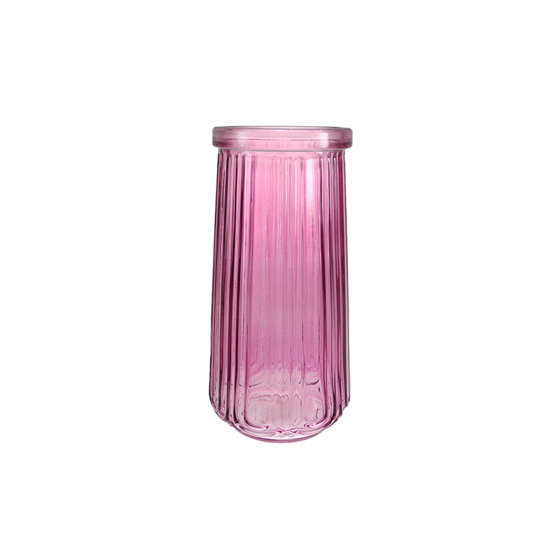 Valentine's Day Striped Spray-Painted Glass Vase YD-VL-093
