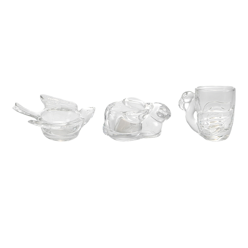 Animal Transparent Glass Candlestick YD-EAS-076