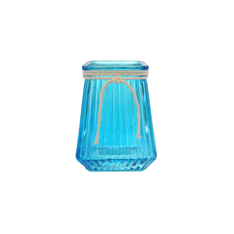 Hanging Rope Decoration with Colored Glass Flower Vase YD-OBS-159