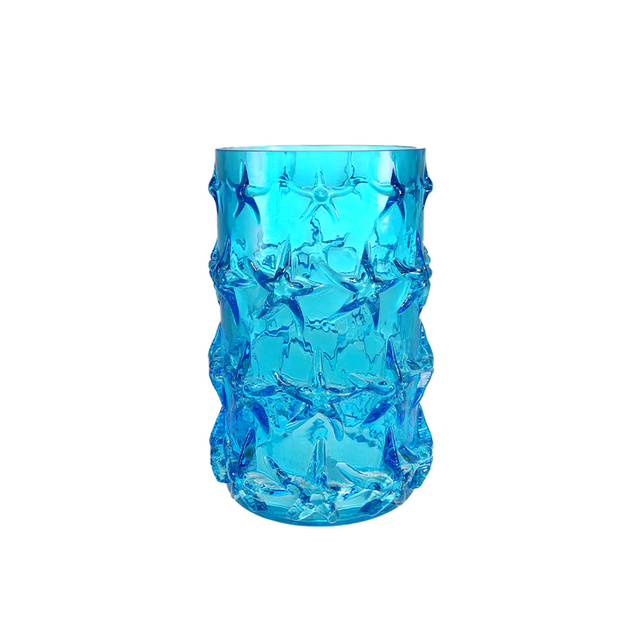 Ocean-patterned Colored Glass Vase YD-OBS-162