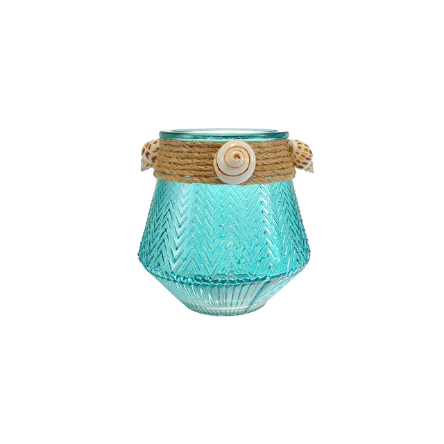 Shell-decorated Marine Glass Container YD-OBS-149