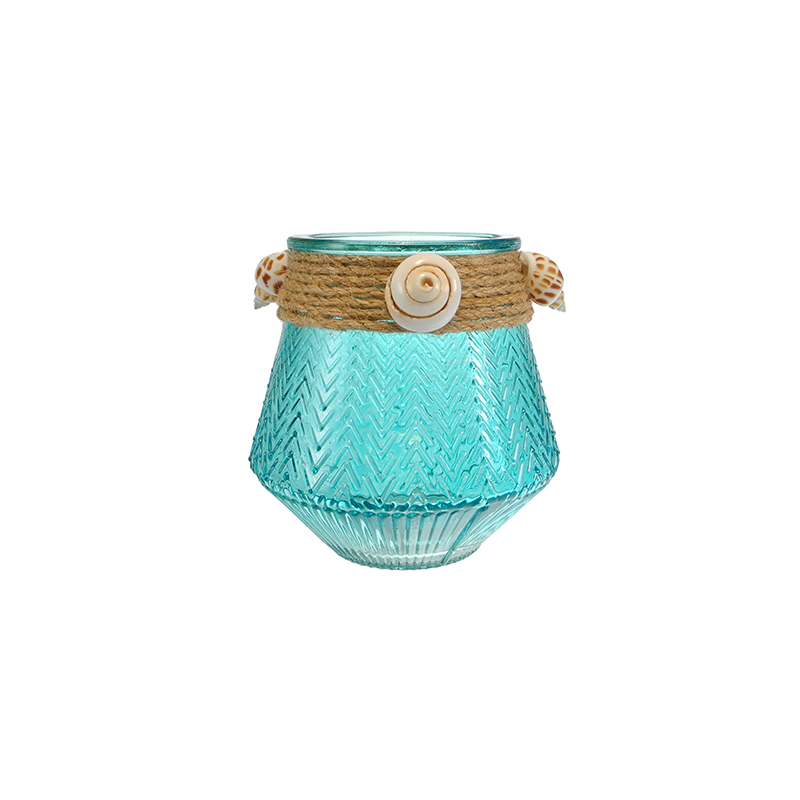Shell-decorated Marine Glass Container YD-OBS-149
