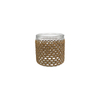 Straight-shaped Brown Woven Glass Bottle YD-ACC-068