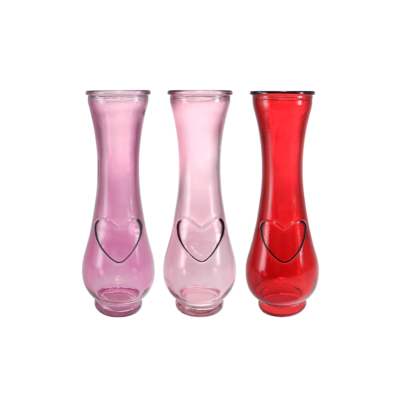 Love-colored Glass Flower Vase YD-VL-091