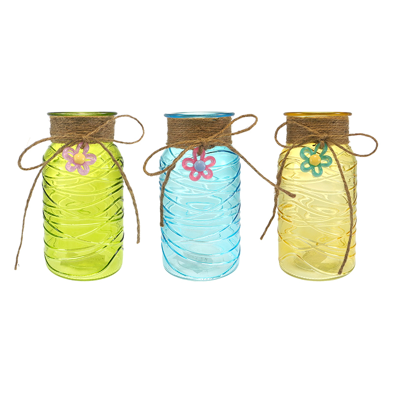 Rope-decorated Colored Flower Bud Vase YD-SS-172