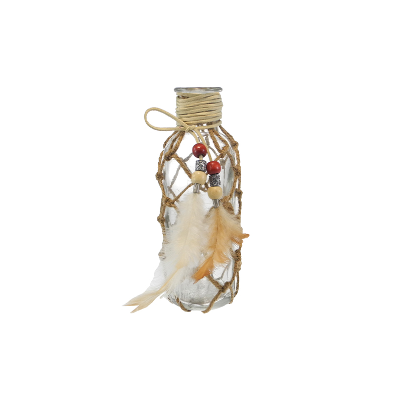 Woven Glass Bottle with Hemp Rope YD-ACC-076