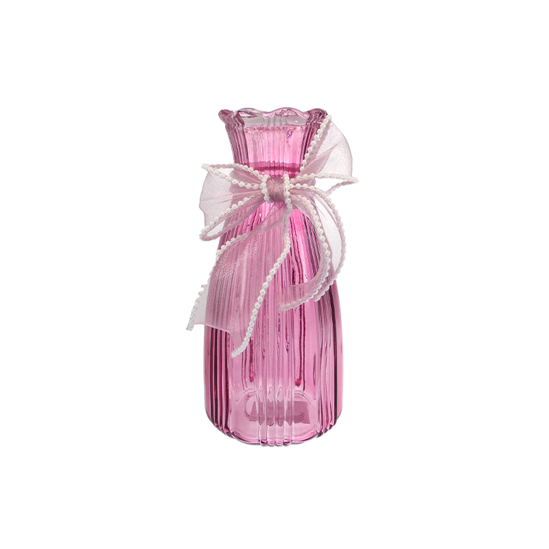 Valentine's Day Ribbon Decorated Glass Vase YD-VL-095