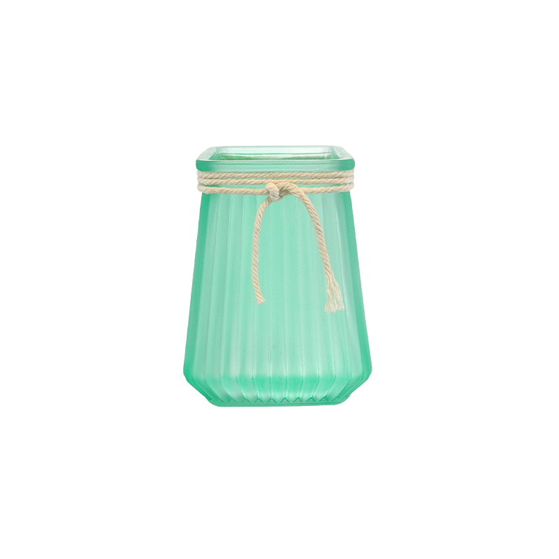 Hanging Rope Decoration with Colored Glass Flower Vase YD-OBS-159