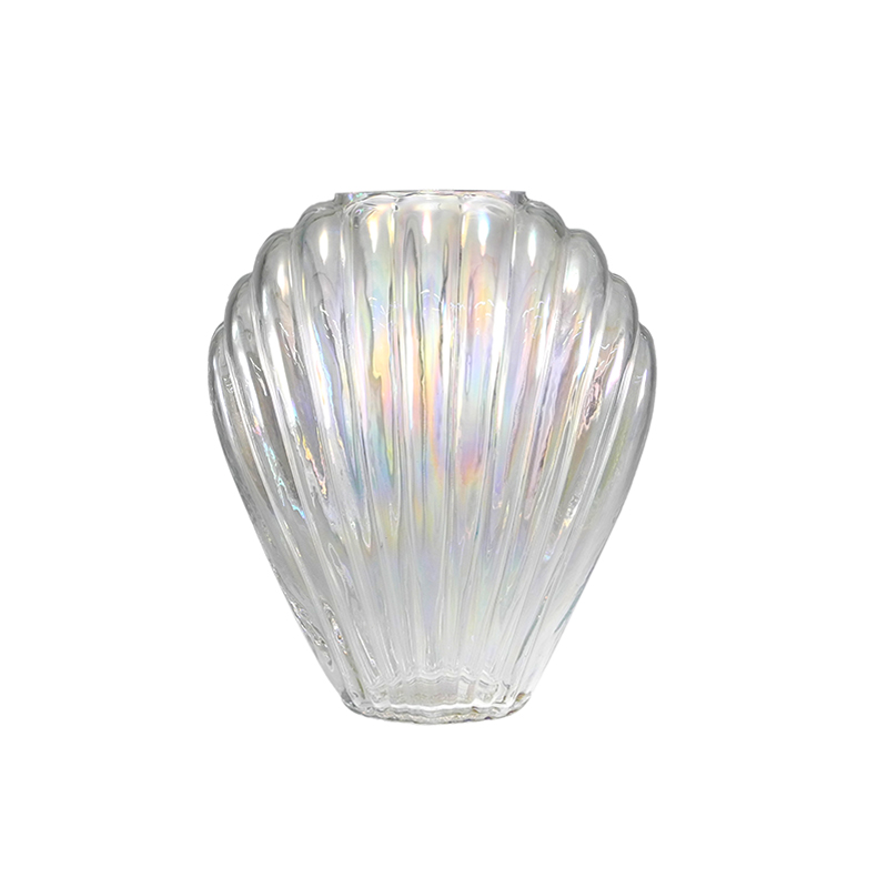 Colorful Plated Shell Glass Vase YD-OBS-163